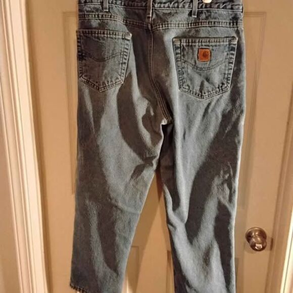 Men's Carhartt Lined Jeans, Size 38 x 30. (#1C-7) - Picture 1 of 4